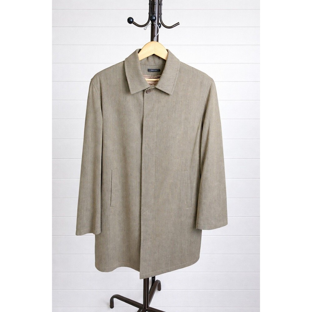 DUNHILL Virgin Wool Overcoat Coat ITALIAN 52 US42  XL Removable Quilted Lining
